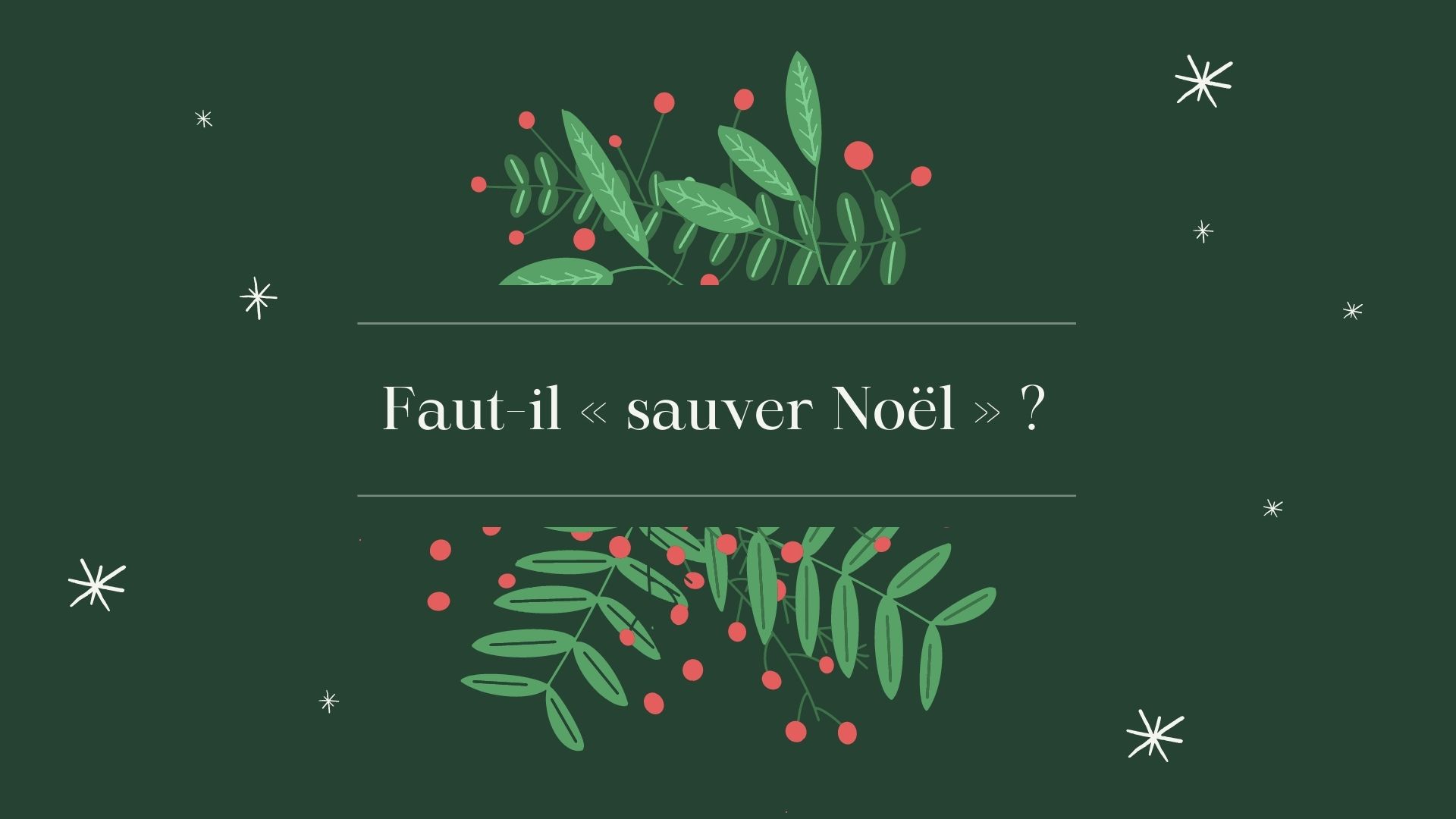 Fautil sauver Noël ? La lumière de Noël